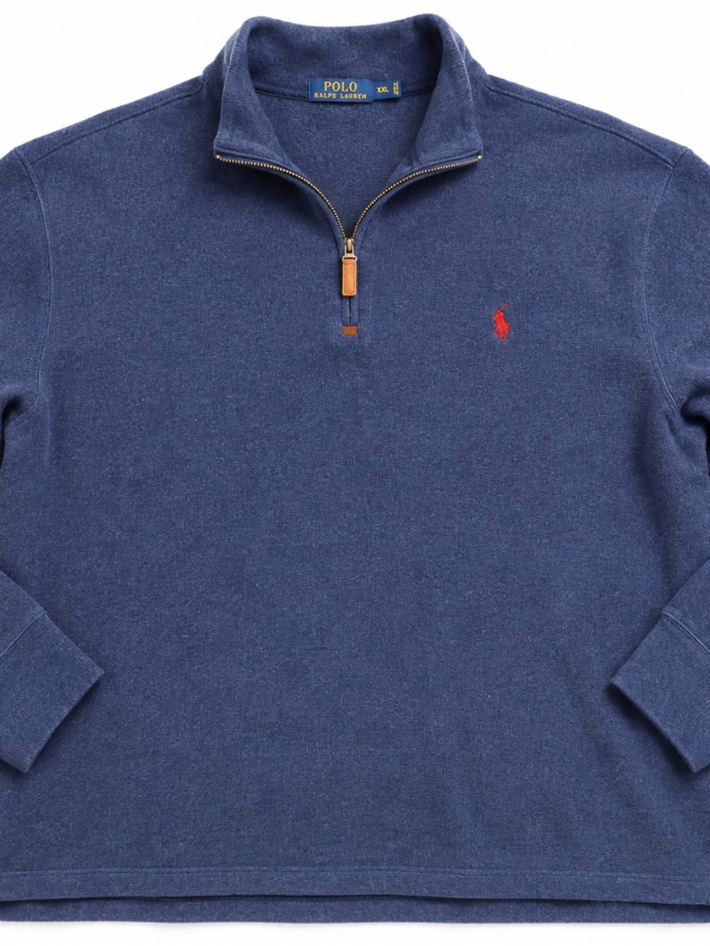 Polo by Ralph Lauren Navy Half-Zip Sweatshirt with Red Pony